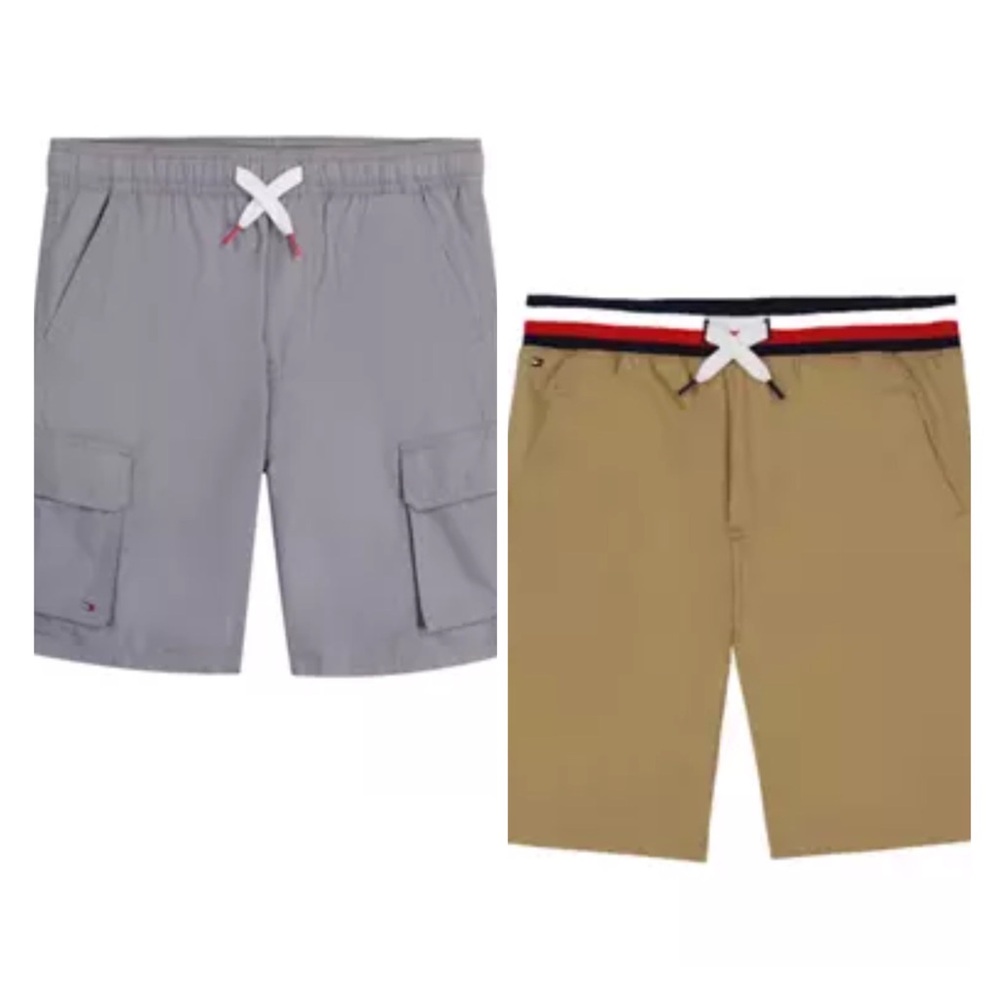 Two Pairs of Brand New Tommy Hilfiger  Boys Cargo & Chino Shorts, Size 6, NWT